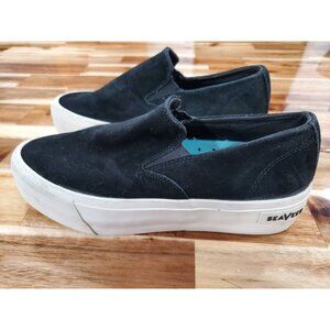 SeaVees Baja Slip On Black Suede Platfoam Chunky Shoes Womens Sz 7 Black